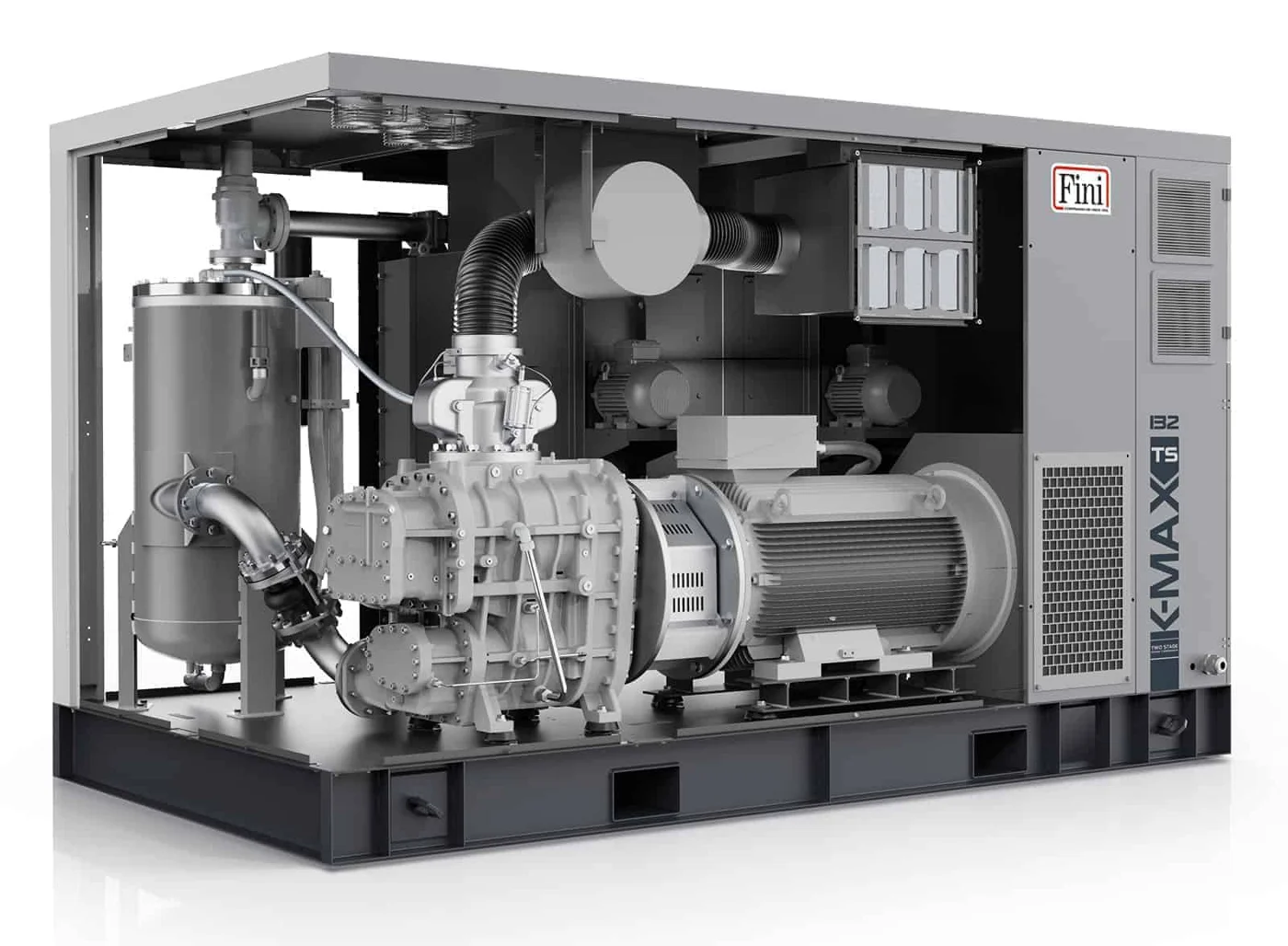 K-MAX TS 132-07 VS Highly efficient, two-stage screw compressor, with direct drive transmission and inverter. dettaglio