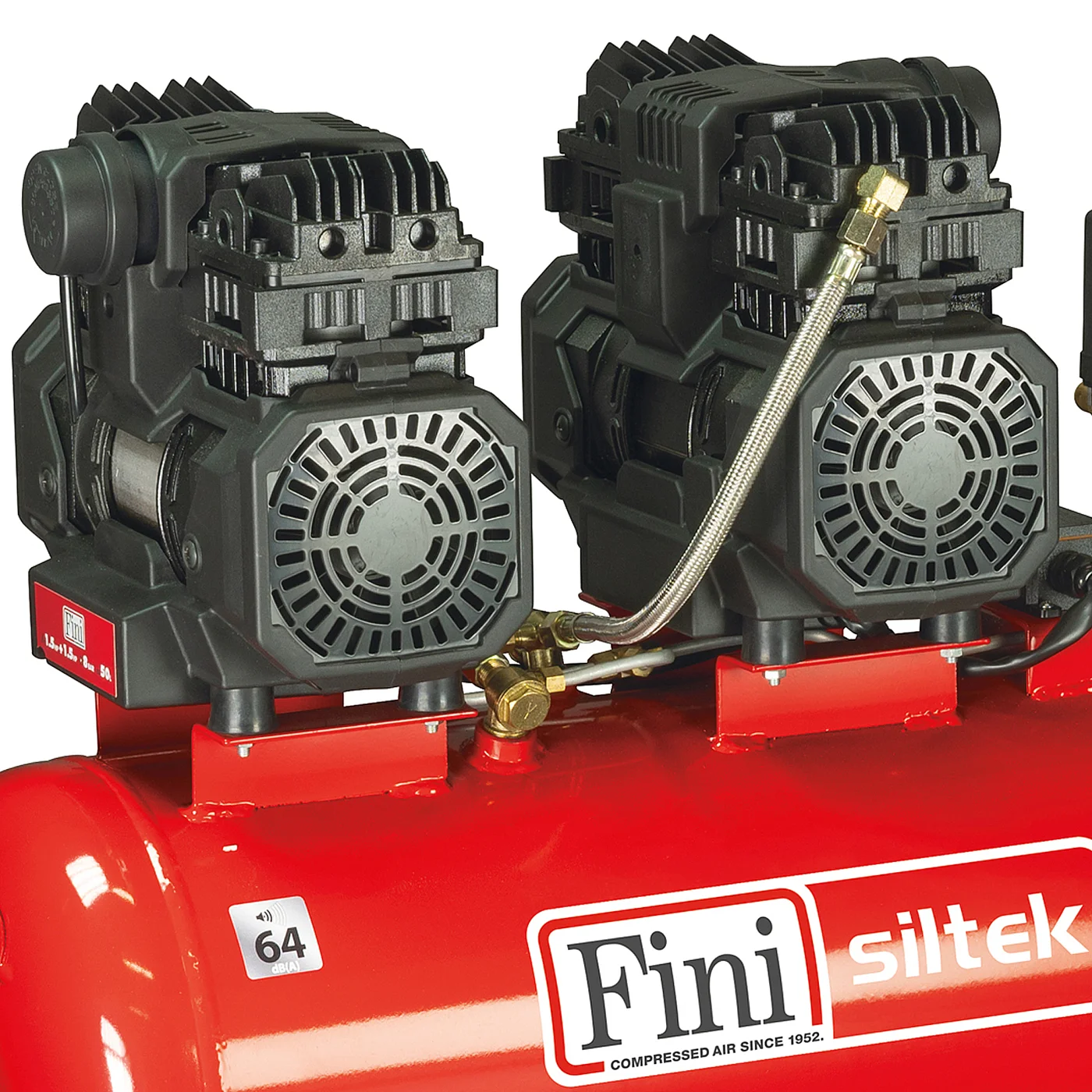 Siltek tb 50d/3 hp Quiet oilless compressor, suitable for demanding hobbyists and professionals. dettaglio