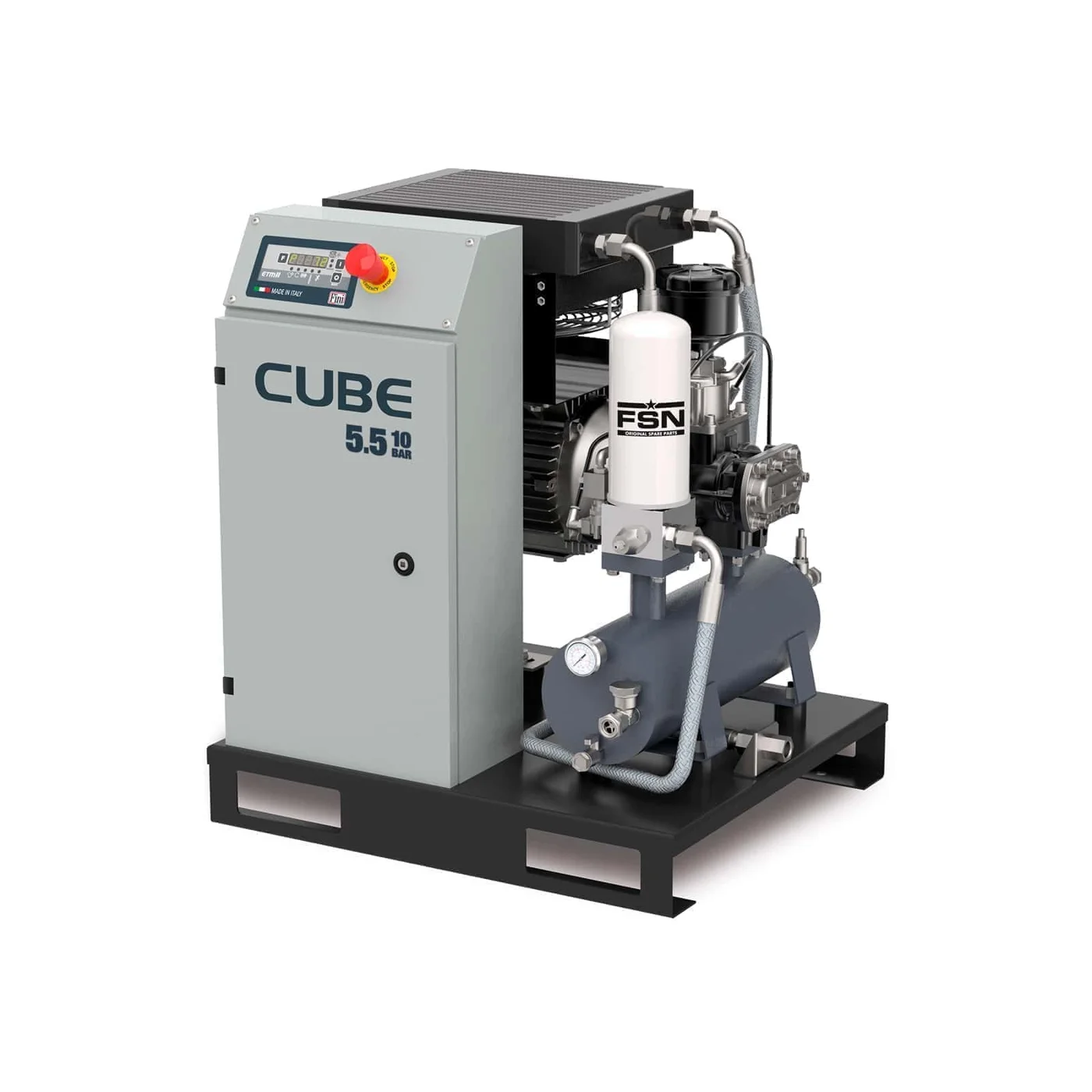 CUBE 7.5-10-500 Compact, direct drive transmission screw compressor, complete with tank. altre applicazioni