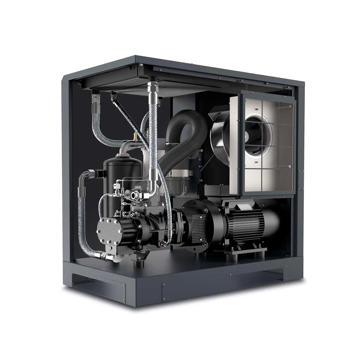 K-MAX 18.5-10 ES Highly efficient screw compressor, with direct transmission, complete with dryer. altre applicazioni