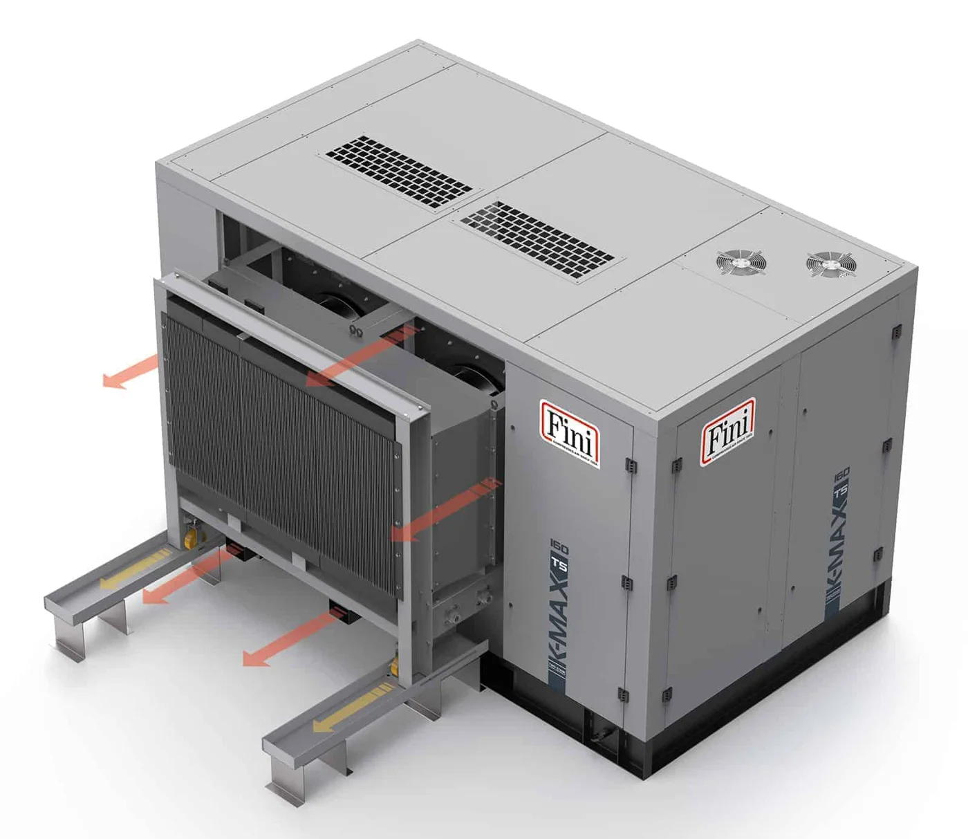 K-MAX TS 160-07 VS Highly efficient, two-stage screw compressor, with direct drive transmission and inverter. dettaglio